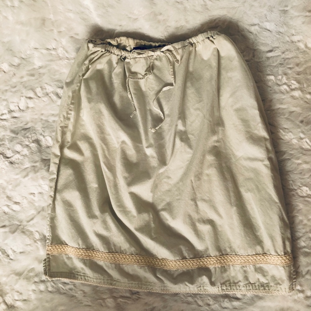 Faded Glory Vintage Y2K Bohemian Lightweight Off White Pencil Skirt Large